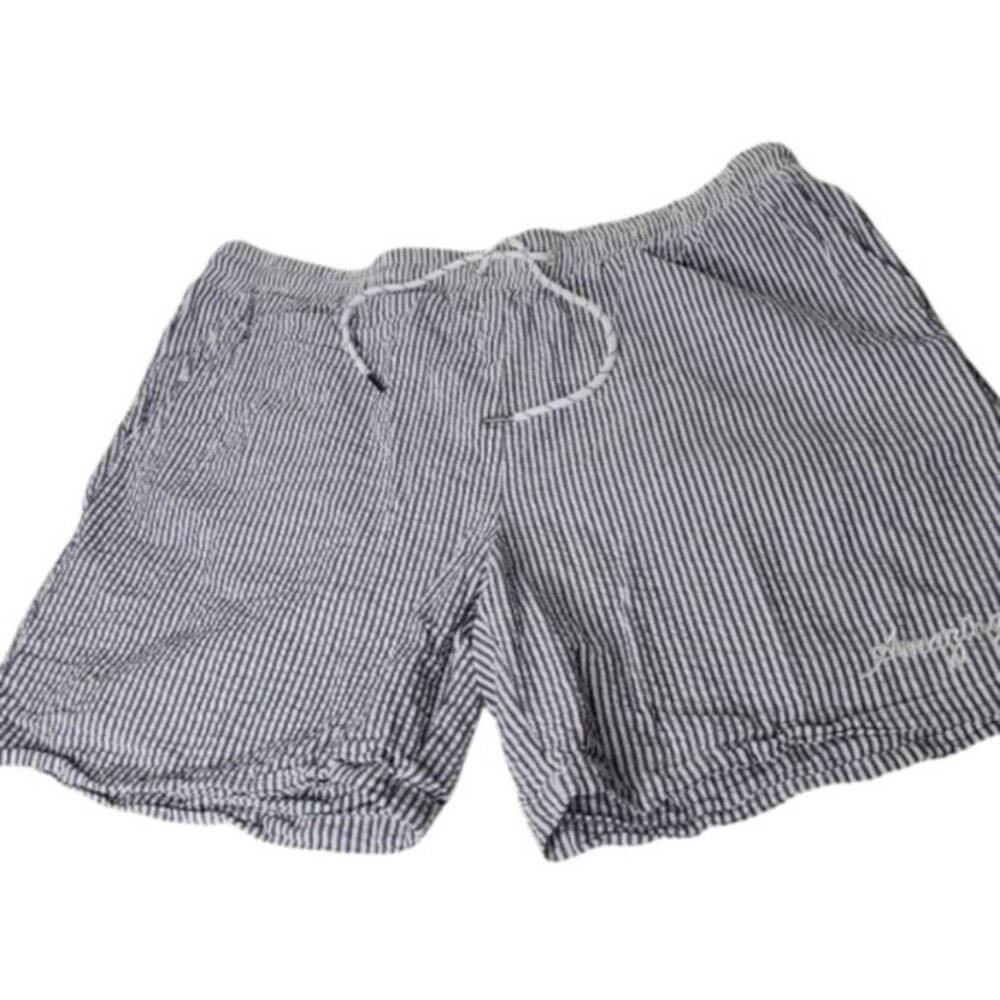 White Blue striped Shorts Size XXL Shein *
